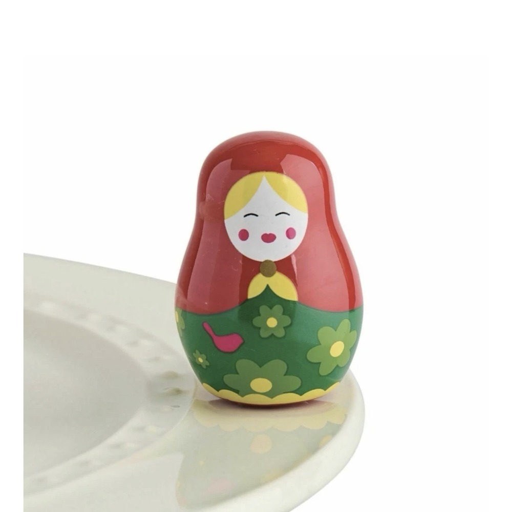 Nora Fleming Mini Nesting Doll A271 All Dolled Up Platter Charm Hand-Painted